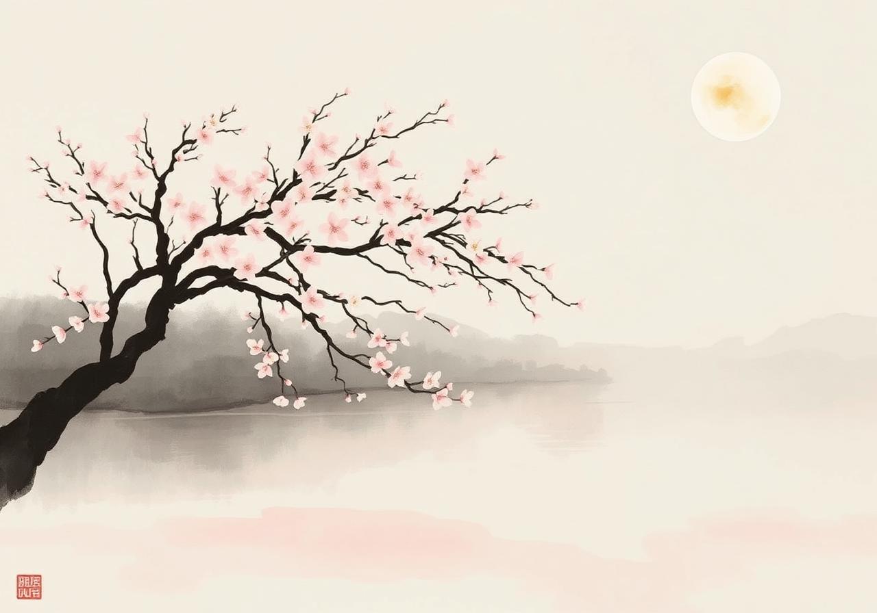 Moon Across Still Water